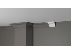 Потолочный плинтус DECOR-DIZAYN DD05, из дюрополимера, под покраску, ударопрочный, 2 метра