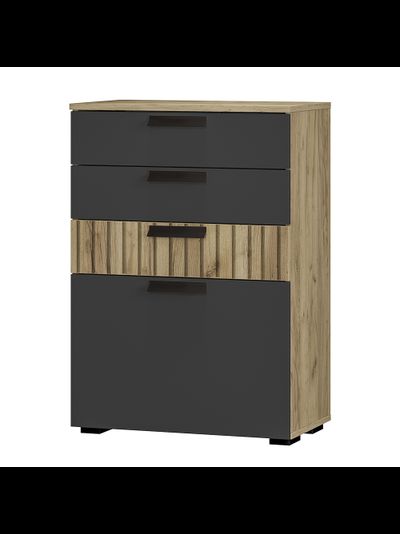 Мишель тип 1 КМ-12 комод Крафт/Графит