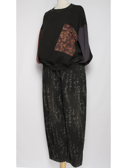 Джинсы "Серые веточки" графит р.48-54