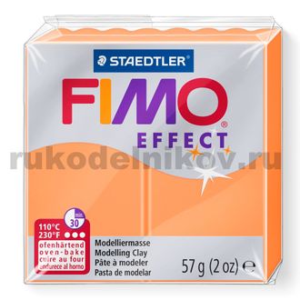 полимерная глина Fimo neon effect, цвет-orange 8010-401 (неоновый оранжевый), вес-57 грамм