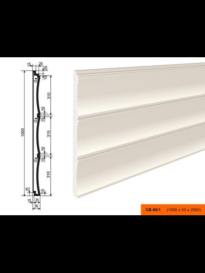 Фасадный изосайдинг (панель) из пенополистирола с покрытием LEPNINAPLAST (Лепнинапласт) СВ-50/1