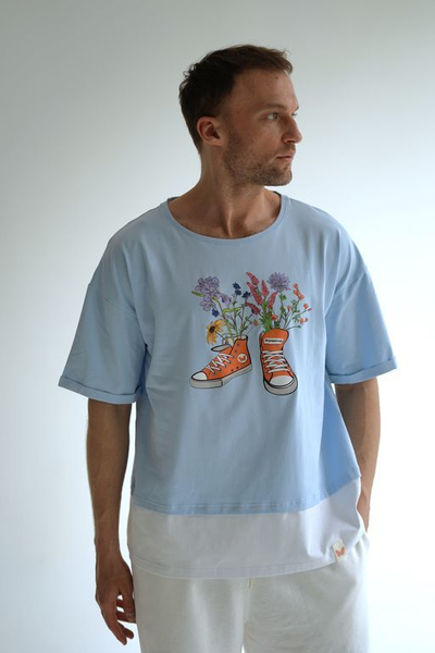 МУЖСКОЙ КОСТЮМ "ЦВЕТОЧНЫЕ КЕДЫ" ГОЛУБОЙ