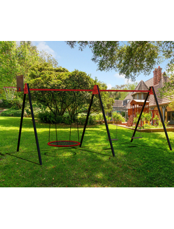 Уличные качели Sv Sport Maxi х 2 УК305К (4.8м/Щит баскет/Гнездо 80см/Деревянные 2шт)