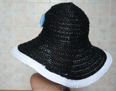 черная летняя шляпа с широкими полями Vizio фото