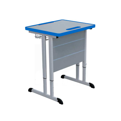 Стол ученический одноместный на плоскоовальной трубе, 700x500x580-820