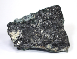 Турмалин чёрный в породе, брейнерит, талькохлоритовый сланец, Свердловскаая обл., п. Шабры (130*100*45 мм, 623 г) №17891