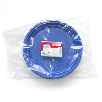 Тарелка одноразовая Комус d 205мм, синяя, ПС 50 штук в упаковке