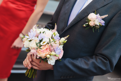 Букет невесты & Бутоньерка № 1327