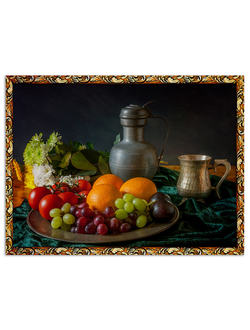 Картина для декора в раме 262баг 70*50 "Фрукты и цветы".