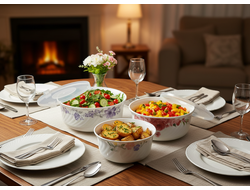 Набор салатников с крышкой