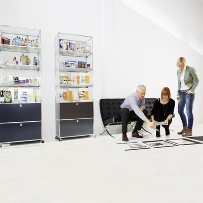 Биополы Wineo Purline 1500 fusion XL Cool One PL107C в итнтерьере офиса