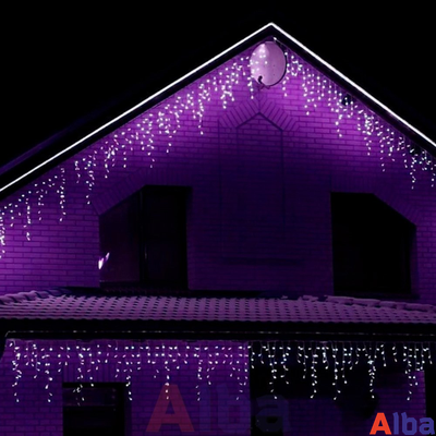 Бахрома 3*0.5 м ФИОЛЕТОВЫЙ, мерцание IP 65