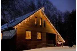 Монтаж гирлянды "Бахрома" Казань