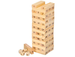 Настольная игра "Падающая башня", дерево, 5,5х5,5х18,5см