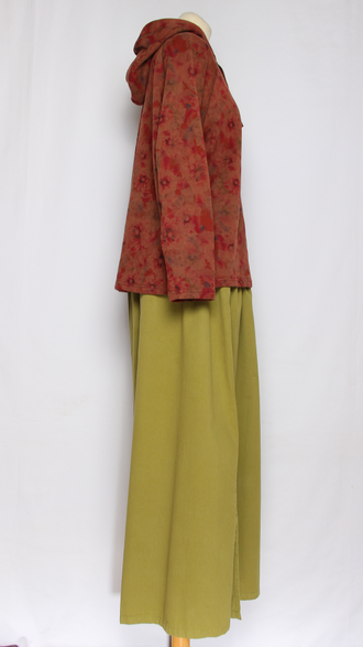 Джемпер ХЛОПОК "Капюшон Розы" красный до р.52