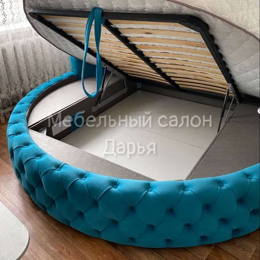 Кровати Ариэль в каретной стяжке круглой формы