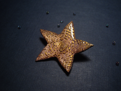 Праздничная брошь "Светит звёздочка с небес" (рождественская серия)