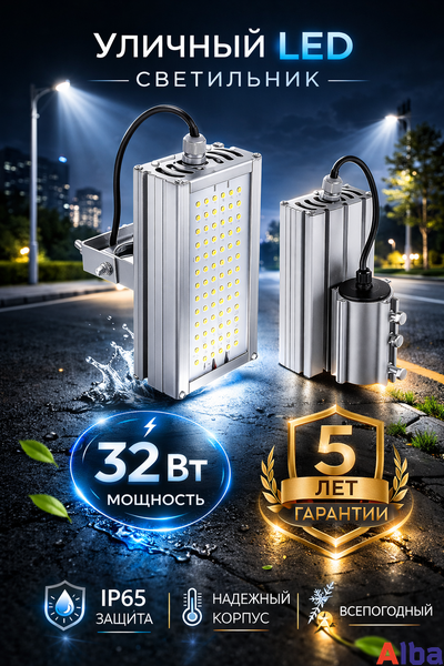 уличный светильник на столб 32Вт