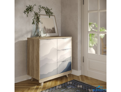 КОМОД &quot;МЕГАПОЛИС&quot; КМ-12 ( дуб каньон/фотопечать аква), 818*828*404