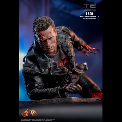 Терминатор Т-800 (Арнольд Шварценеггер, "Терминатор 2: Судный День") - Коллекционная фигурка 1/6 T-800 (Battle Damaged Version 2.0) (DX46) - Hot Toys