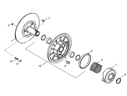 Шкив вариатора ведомый C40600500