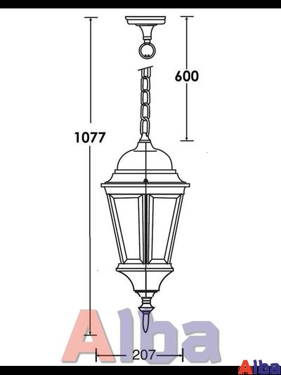 Astoria 405 2L BG с нижней крышкой Парковый светильник