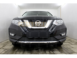 Защита радиатора Nissan X-Trail T32 2018- black середина