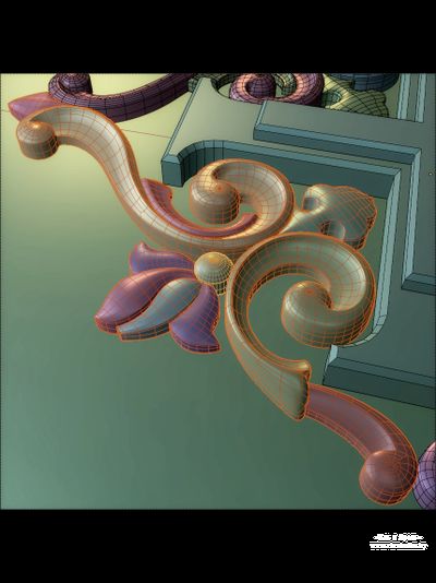 Резной крест, 3d-model 1