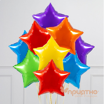 СЕТ ИЗ ВОЗДУШНЫХ ШАРИКОВ "РАДУЖНЫЕ ЗВЕЗДЫ"