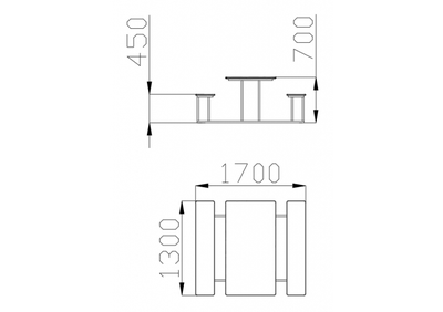 1511 Стол со скамьями «Пикник»