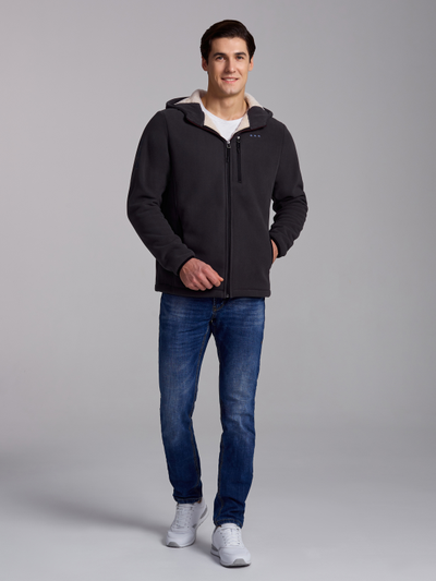 Спортивная толстовка мужская, из флиса, 511TM - 1391,темно-серая