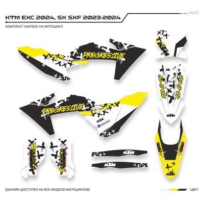 KTM EXC 2024 SX SXF 2024 2024 наклейки купить графика мотоцикл мотопленка заказать