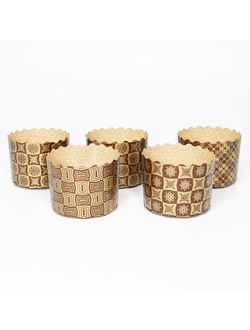 Форма бумажная для большого кулича "Новая" 500г (10 шт.,), 134*100мм