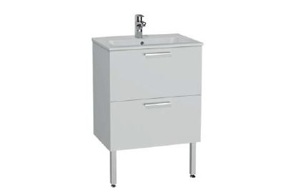 Комплект мебели VITRA MIA, 60 см, с ящиками, белый глянец, 66106