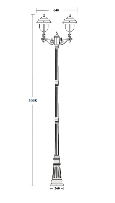 Садово-парковый светильник серии  Madrid BL -2