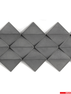 Элемент "HIGG", цв.Серый Brut (200х200х25мм), 50шт=1м2. 30кг/м2