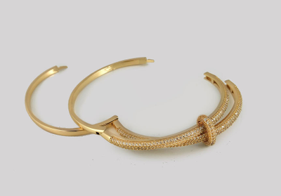 (АРТИКУЛ: 6764/36) БРАСЛЕТ ЖЕНСКИЙ, ДВОЙНОЙ, МЕТАЛЛ ЦВЕТ "ЗОЛОТО", МЕЛКИЕ СТРАЗЫ ASFOUR