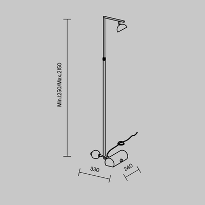 Напольный светильник (торшер) Pikant, MOD372FL-L10BS3K