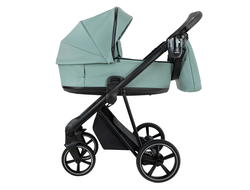 Коляска 3в1 Roan Sol 2.0 Misti Mint/Grey/руч. Серый (leather)