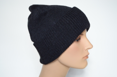 Визио Италия шапка с отворотом черная фото