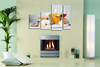 Модульная картина "Сыр с вином"