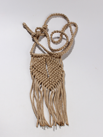 Подвеска Бохо макраме "Бахрома" т.бежевая