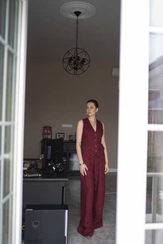 Жакет укороченный (бордо)