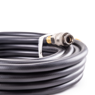 Резиновый маслостойкий воздушный шланг с фитингами Rapid, 20 бар, 15х9 мм, 15 м. AERO, Foxweld, 6511