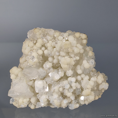 Апофиллит, стильбит, кварц. Индия. 52*43*20мм