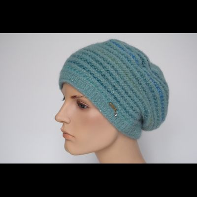 Берет бирюзовый вязаный Vizio Италия 6713 В