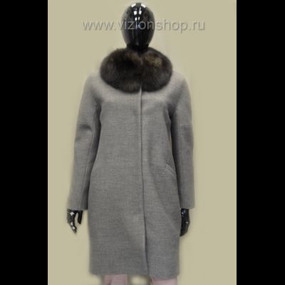Российское пальто для женщин зимнее Арти мода Arti moda 1739 серое
