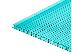 Поликарбонат 4мм 2,1*6м бирюза плот.0,47кг/кв.м  [49621]