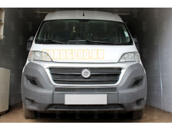 Защита радиатора Fiat Ducato IV 2014-... (2 части) / Peugeot Boxer 2014-... (2 части) / Citroen Jumper 2014-... (2 части) black низ