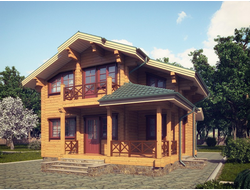 Дом из клееного бруса ПБ-20, 119 м2